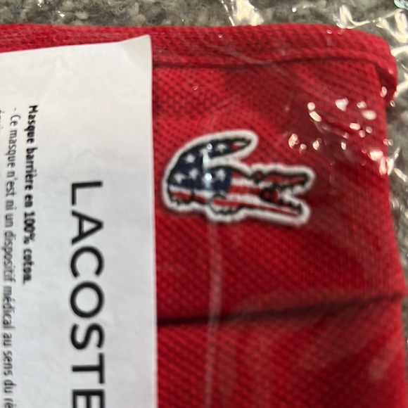 ❗️FINAL❗️ 🆕 LACOSTE RED Cotton Face Mask 🔴🔴 - Picture 3 of 3
